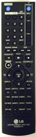 LG AKB36097101 DVDR Remote