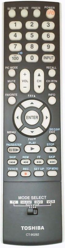 TOSHIBA CT-90262 Remote Control - RemoteControls.com | Remote Controls