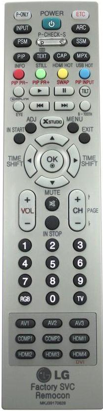 LG MKJ39170828 TV Set Up Remote Control