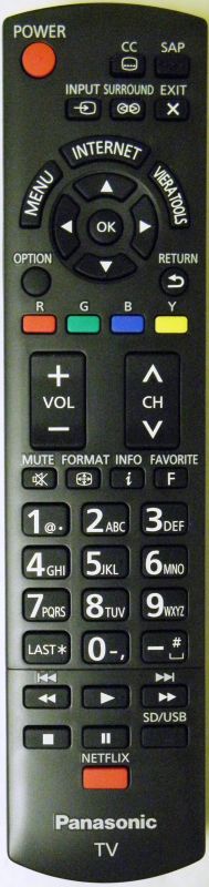 PANASONIC N2QAYB001204 + TV control (mini TV) - mando a distancia duplicado  - $17.1 : REMOTE CONTROL WORLD