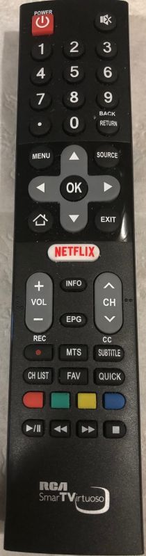 RCA Virtuoso TV Remote Control AE0201650 - Fits RNSMU6540 & RNSMU7040 Models